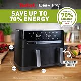 Tefal Easy Fry Dual Zone Air Fryer 8.3L 8in1 Non-Stick Black & Metal view 4