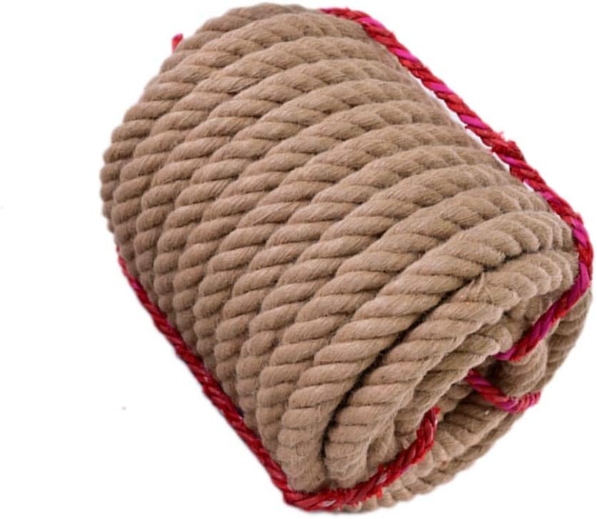 LIINAWSH Rope Twisted Jute Rope - Diameter 18MM - Thick Heavy Duty 3 Strand Jute Ropes - Strong All Natural Jute Fibers - 10M/ 20M/ 50M/ 80M/ 100M