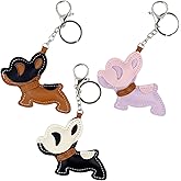 Dexprosy 3 Pieces French Bulldog Keychain - Dog Bag Charm & Decoration | Animal Cartoon Purse Charms | Car Key Pendant Gift