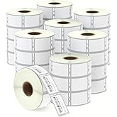 BETCKEY - Compatible DYMO 30347 (1" x 1-1/2") Book Spine Labels - Compatible with DYMO Labelwriter 450, 4XL, NOT FIT 550 & 5XL [28 Rolls/21000 Labels]