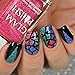Whats Up Nails - Mosaic Nail Stencils Stickers Vinyls for Nail Art Design (2 Sheets, 24 Stencils Total)