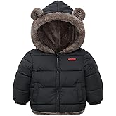 Arssm Baby Boys Girls Winter Fleece Coat Toddler Kids Warm Cute Bear Ear Hooded Jacket