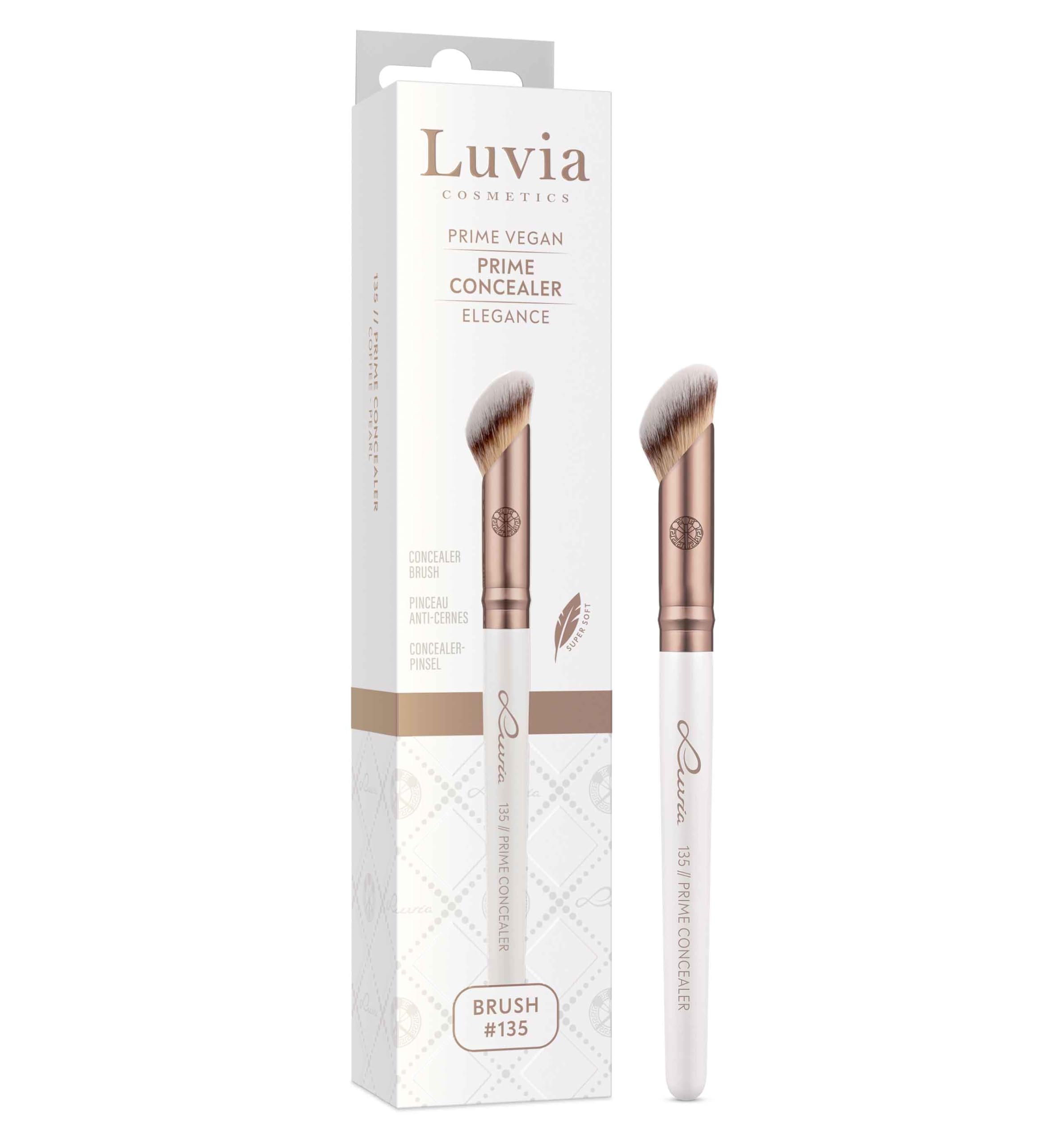 Luvia Professional Make-Up Brush, Concealer Make-Up Brush, Angled Buffer Brush, Vegan Cosmetic Brush, 135