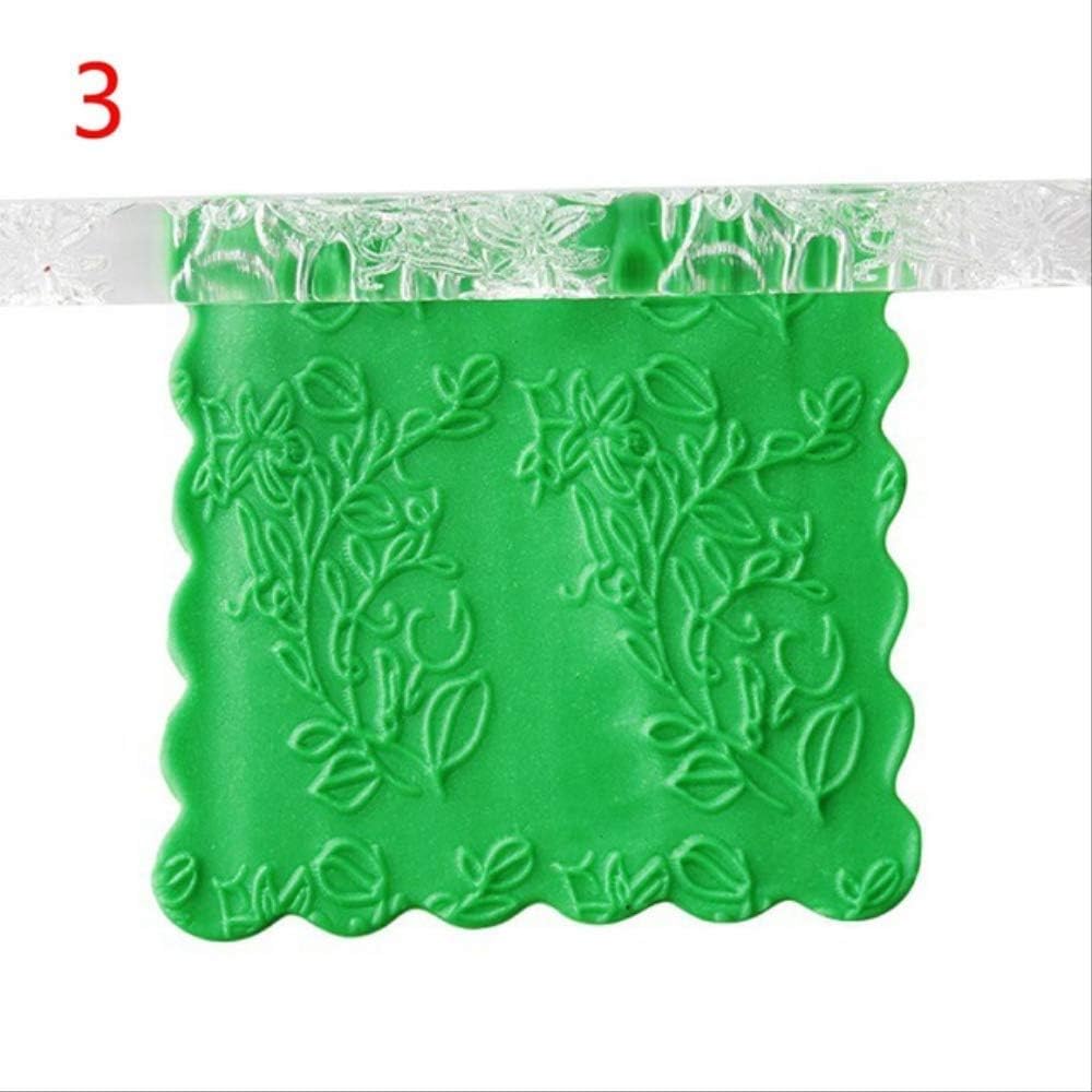 siyao Embossed Rolling Pin Acrylic Rolling Pin Designed Fondant Cake Impression Rolling Pin Pastry Roller Embossing Baking Tools Kitchen 3