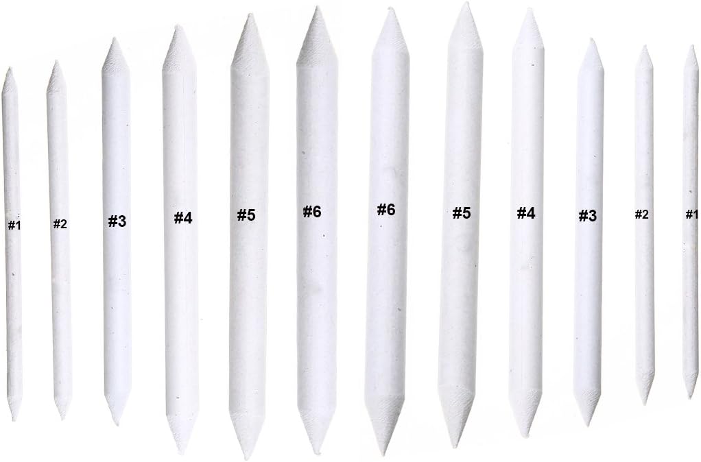 Mayitr 12 X Papierwischer Mengen Stump Tortillon Schetsen Kunst Tekening Pennen