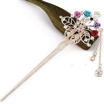 Amazon Com Mopolis Retro Chinese Women Tassel Flower Hair Pin