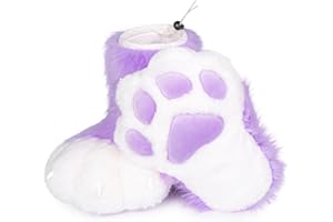 ZFKJERS Cosplay Animal Cat Plastic Claws for Fursuit Feet Paw Shoes Furry Paw Slippers Adults Costume Accessories Set