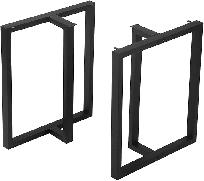 Metal Furniture Legs Industrial Dining Table Legs Black Cast Iron Coffee Table Legs 28 Height 24 Wide Metal Legs For Diy Coffee Table Furniture Bench Rustic Heavy Duty Square Tube Desk Legs 2 Pcs Diy Tools