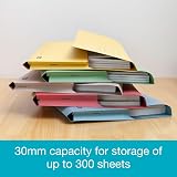 Elba A4+ Document Wallets Pack of 50 Assorted Colours 300 Sheet Capacity view 3