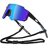 Suertree Polarized Cycling Sunglasses for Men Women UV Protection with Myopia Clip Baseball Biking Running MTB Sun Glasses