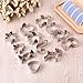 Christmas Cookie Cutters Set 12 Pieces Stainless Steel Cookie Cutter Set for Baking -Gingerbread Men,Christmas Tree,Snowflake, Candy Cane, Stocking,Mitten