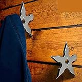 Coat Hooks Ninja Throwing Darts Star Stainless Steel Creative Wall Door Hook Clothes Hats Hanger Holder Home Decoration