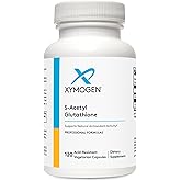 XYMOGEN S Acetyl Glutathione - Superior Absorption Acetylated Glutathione Supplement with Stomach Acid-Resistant Capsules - Healthy Aging, Cellular, Antioxidant + Immune Support (120 Capsules)