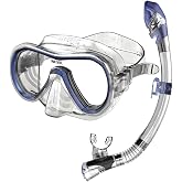 SEAC Giglio Premium Dry Adults Scuba Diving Swimming Snorkeling 100% Pure Silicone Mask Snorkel Set w/Gear Bag
