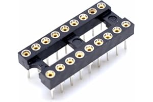Oiyagai 20 Pcs 2.54mm Pitch 18 Pins Round Hole Soldering DIP IC Socket Adaptor
