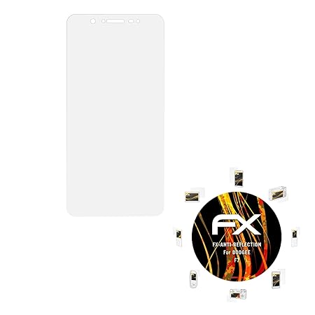 atFolix Panzerfolie kompatibel mit DOOGEE F7 Schutzfolie, entspiegelnde und stoßdämpfende FX Folie (3X)
