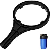 Heavy Duty Water Filter Wrench (6.38" Max Inner Diameter) for Big Blue-Style Filter Housings, fit for Whole House Water Filter Systems Using 4.5"x 10" or 4.5"x 20" Cartridges -Resistant to Deformation