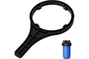 ADABUING Heavy Duty Water Filter Wrench (6.38" Max Inner Diameter) for Big Blue-Style Filter Housings, fit for Whole House Water Filter Systems Using 4.5"x 10" or 4.5"x 20" Cartridges -Resistant to Deformation