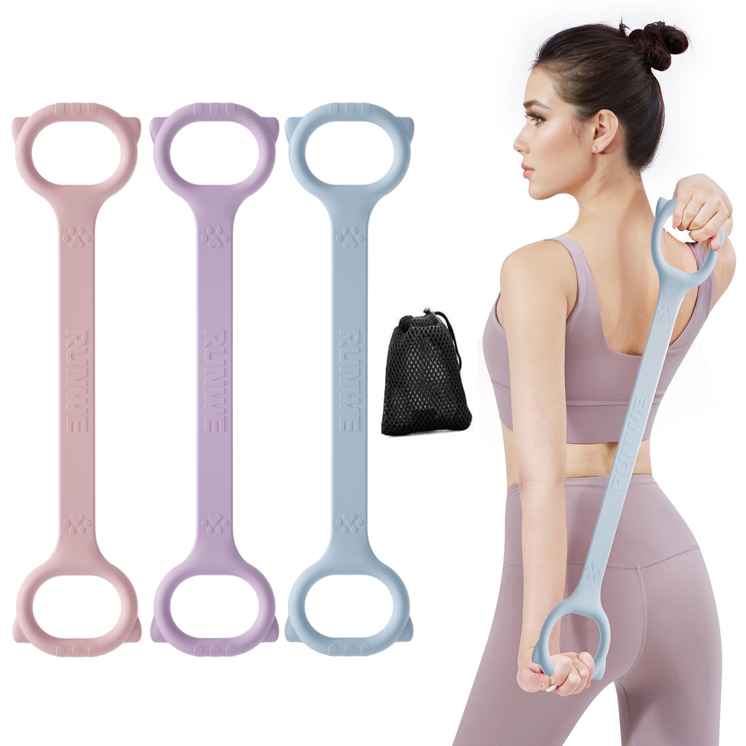 Photo 1 of Figure 8 Fitness Resistance Band, 2  Elasticities for 20 30 40lb Exercise Bands for Arms Shoulders Back, 2025 Upgraded Thicker Durable Stretch Bands Physical Therapy for Kids/Adult/Elderly