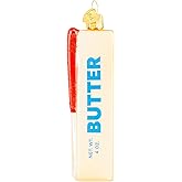 Old World Christmas Stick of Butter Glass Blown Ornament for Christmas Tree, Handcrafted Holiday Decoration, Food Collection
