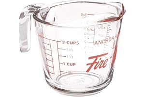 Anchor Hocking 77896 Fire-King Measuring Cup, Glass, 2-Cup