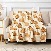 Capybaras Blanket Gift for Girls Boys Kids-40x50 Inches Soft Flannel Blankets Cutes Capybara Cozy Throws Blanket for Women Men, Capybaras Blanket Decor for Couch Sofa Bedroom