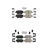 AmeriBRAKES Front Rear Ceramic Disc Brake Pads Kit