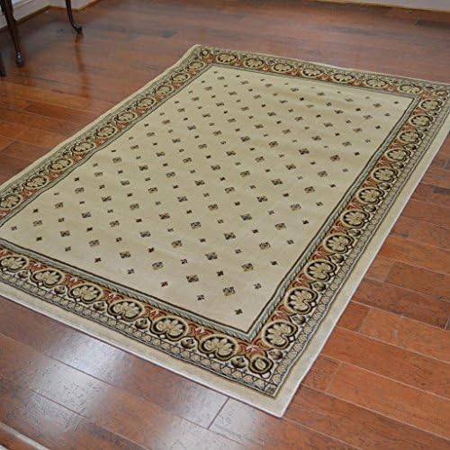 Contemporary 1028 Brown and White Area Rug