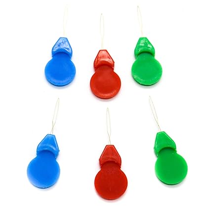 TecUnite 50 Pieces Gourd Shaped Plastic Needle Threaders with Clear Box Assorted Colors