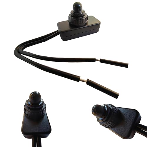 12v 24v ON Off Push Button Switch with Cover, Mini ON/Off Surface Mount ...