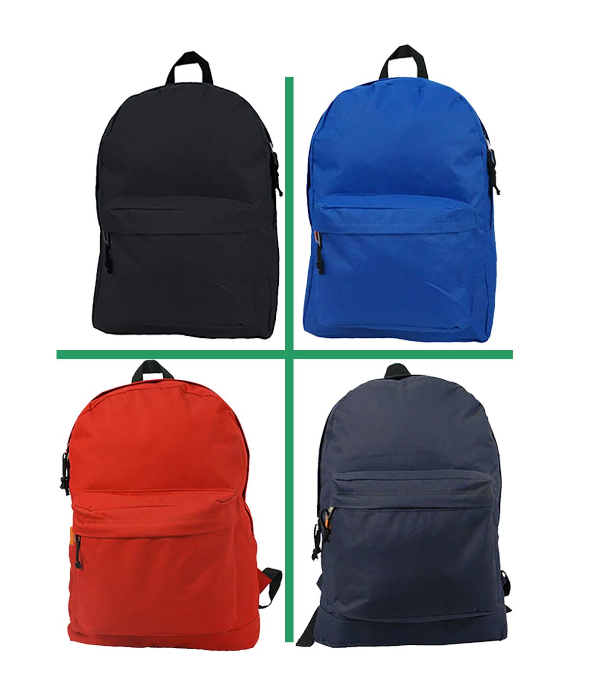 Wholesale Classic Backpack 18 inch Basic Bookbag Padded