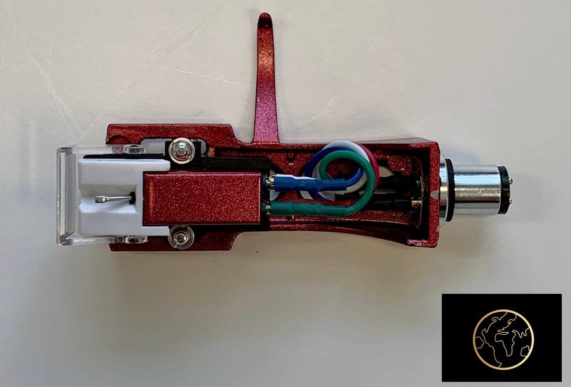 Sl 1410 Sl D5 Sl 1510 Sl D2 Cartridge Sl 1401 Sl 1500 Sl D2k Sl Q3 Sl D2 Stylus Needle And Red Headshell With Mounting Bolts For Technics Sl D1 Sl D1k Sl 1400 Sl Q2k Sl Q2 Accessories Supplies Audio Video Accessories