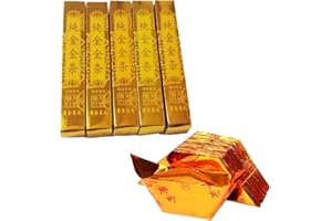 ARANCIONEANDQ 100Pcs Gold Ingot Bar Joss Paper Set Traditional Chinese Spirit Money Combo for Ancestral Worship Prosperity Rituals Pre-Folded Offerings Ancestors Money for Ching MIng Festival Hungry ghost Festival