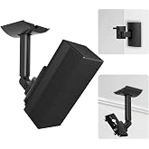 Speaker Wall Mount and Ceiling Mount for Bose UB-20, UB-20 &amp; WB-50 Series II Surround Sound Speaker Mounting Bracket Compatible with Bose CineMate Lifestyle Tilt &amp; Swivel Adjustable up to 180&deg;,Black