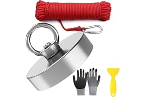 AplysiaTech Strong Magnets 520 LB Pulling Force Neodymium Rare Earth Magnet with Lifting Eye-Bolt, 2.95 Inch Super Strong Magnets Heavy Duty for Underwater Salvage