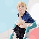 KIDOOLA Adjustable Potty Ladder Seat with Steps Handle Teal view 7