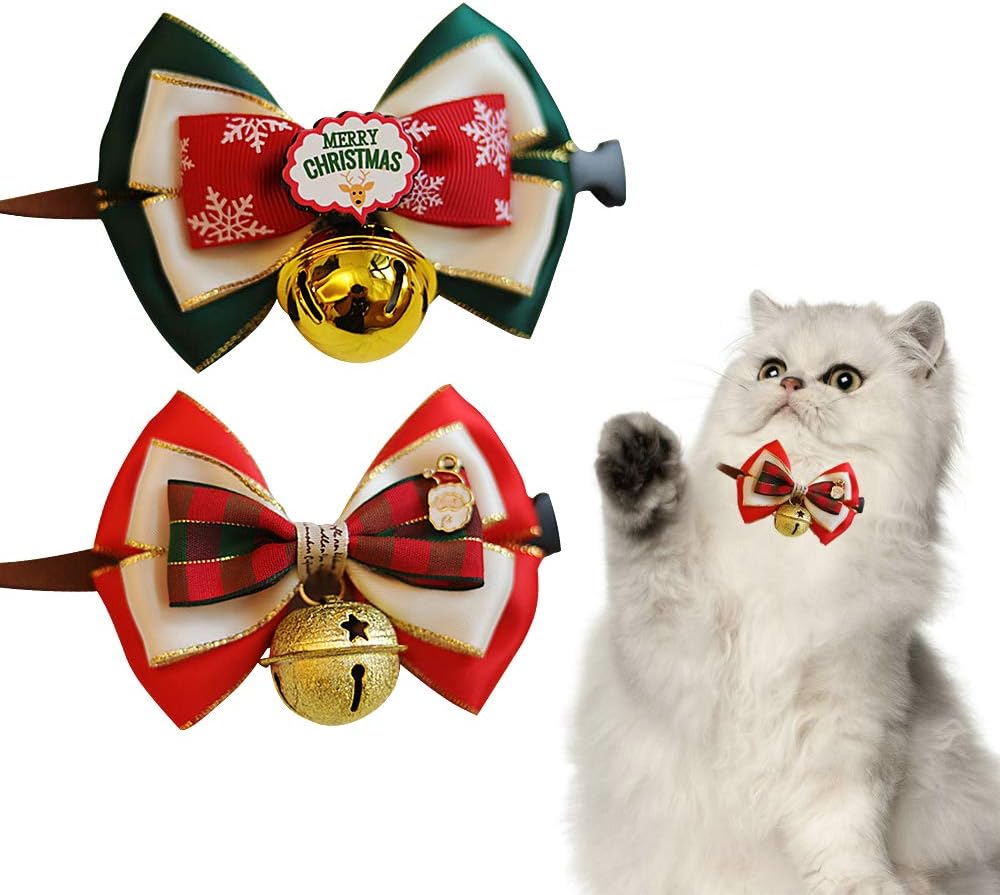 SYOOY Cat Collar Breakaway with Bowtie Bell Valentine's Day Pet Kitten