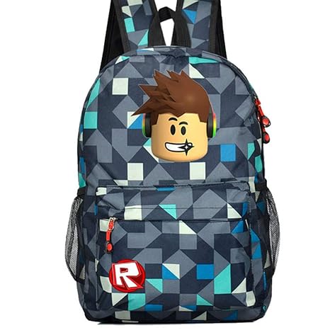 T1 Roblox Backpack Schoolbag Book Bag For School Kids Boys Handbag Travelbag - 