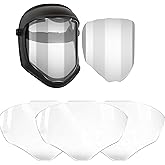 3 Pcs Face Shield Replacement Lens for S8555, Anti-Fog Protective Full Face Shield Replacement Mask Headgear Visor Compatible for Honeywell/Uvex S8500/S8510 Face Shield(3PCS)