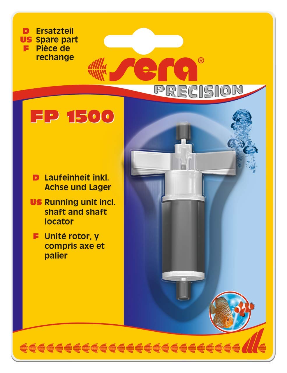Sera 30591 running unit including axle and bearing for filter and pump FP 1500, 1 piece