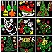 16 Pieces Christmas Stencils Template Reusable Plastic Craft for Art Drawing Painting Spraying Window Glass Door Car Body