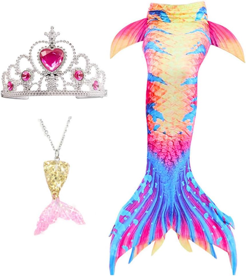 Lovely MermaidMermaid Tail Tails Swimmable Costume Swimsuit for Girls Swimming (No Monofin)