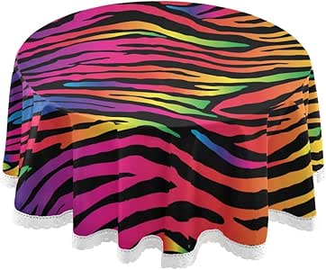 Vinlin - Funda redonda para mesa de 60 pulgadas (poliéster, con