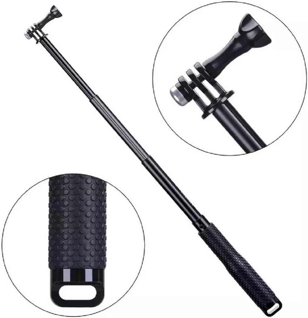 Selfie Stick,Waterproof Extendable Monopod Rubberized Aluminum Hand Grip for GoPro Hero 5/4/3+/3/2/1 Black by Paddy Direct