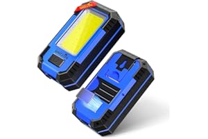WARSUN LED Work Light Rechargeable Magnetic Portable Mechanic Worklight Battery Powered 1200 Lumens Super Bright for Car Repairing, Camping, Hiking, Gifts for Dad, Blue