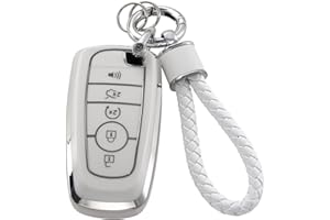 YO&YOYE for Ford Key Fob Cover with Keychain, Soft TPU Key Case Protection Fit for Edge Escape Expedition Explorer Fusion Mustang Ranger F-150 F-250