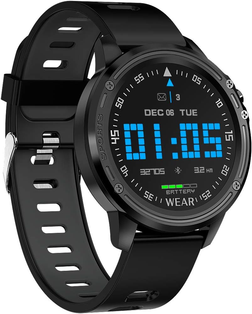 mijiaowatch L8 Smart Watch Heart Rate Monitor Color Touch Screen Activity Tracker Blood Pressure Test Ip68 Waterproof Sport Wristband with Sleep Detection Pedometer Compatible with iOS&Android