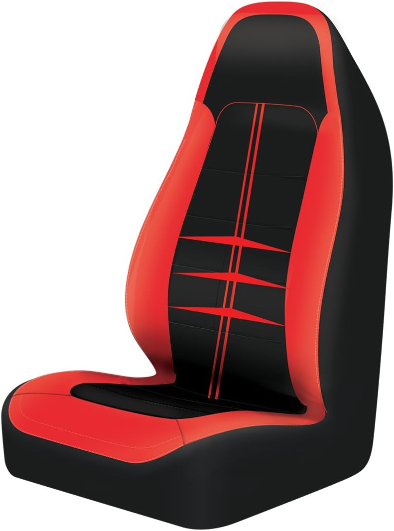 Kraco 805574 Universal Fit Laser Sport Seat Cover, Red