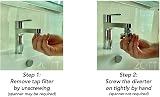 Zotti Tap Diverter M22 x M24 Chrome Faucet Adapter for Sinks Showers Bidet view 4