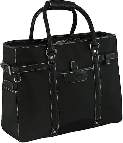 Enzo Rossi Er Black Leather Travel Holdall Duffel Shopper Tote Cabin Hand Luggage Amazon Co Uk Kitchen Home